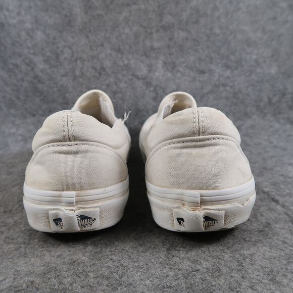 Vans Shoes Womens 8.5 Classic Slip On Casual Sneakers White Canvas Skate Active - Picture 5 of 11